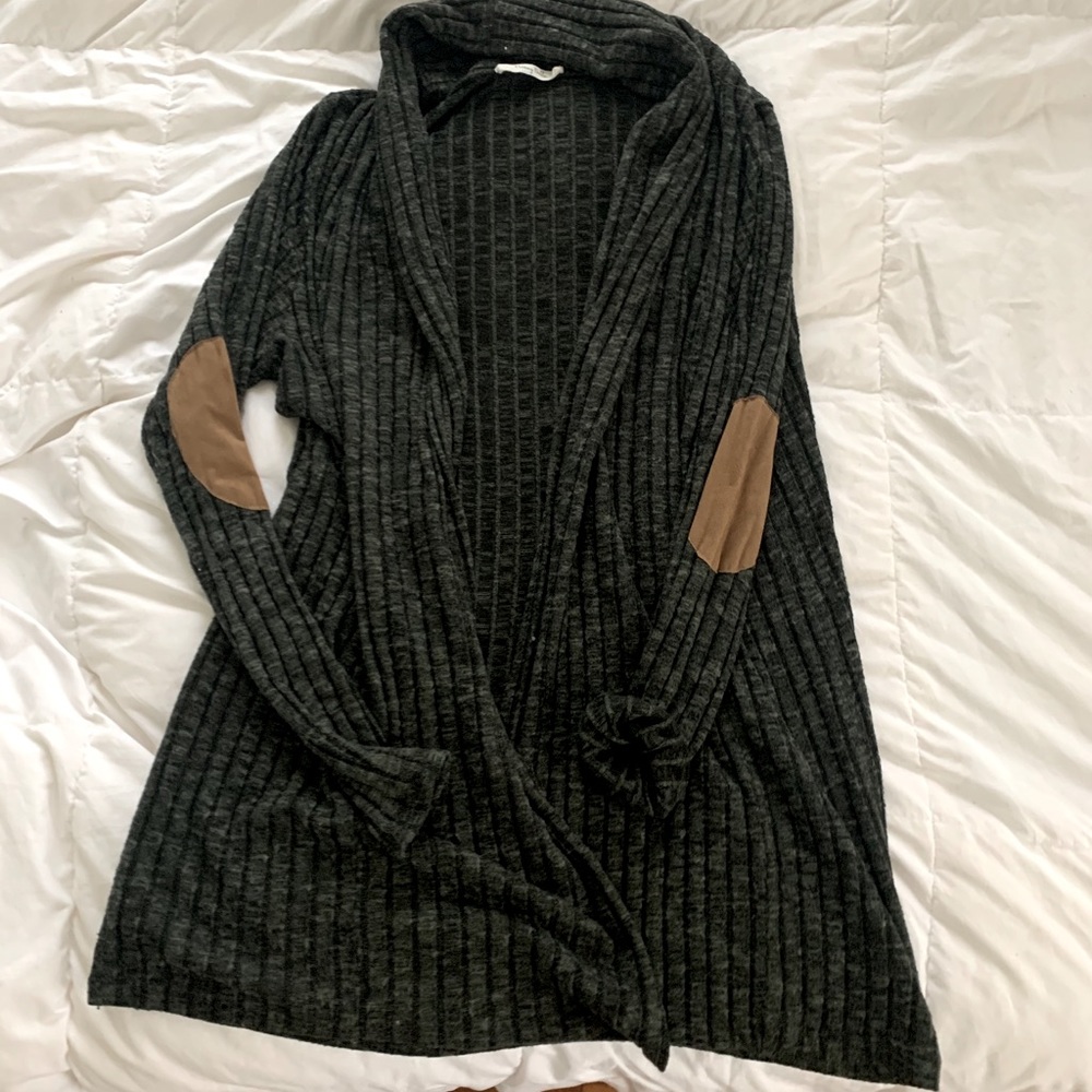 Cardigan with elbow patches